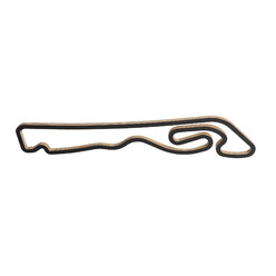 Circuit Anneau du Rhin - Sculpture Murale en Bois (45 cm)